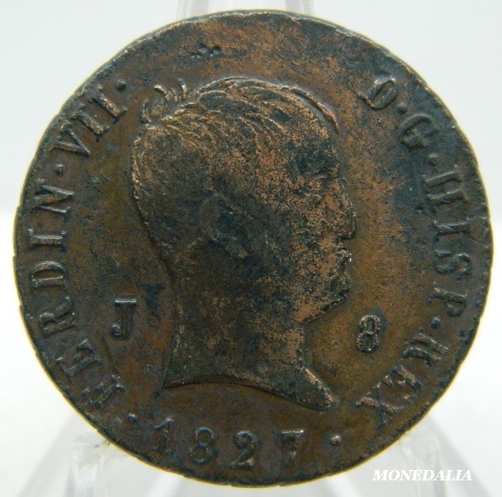 1827 - FERNANDO VII - 8 MARAVEDIS - JUBIA