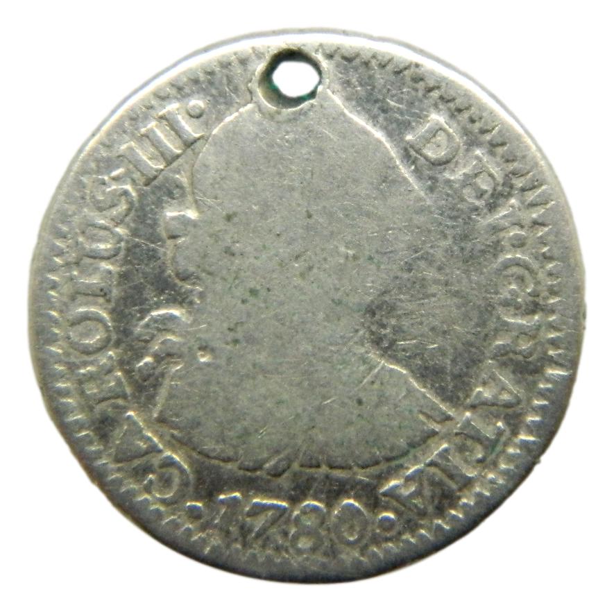 1780 P - CARLOS III - 1/2 REAL - GUATEMALA