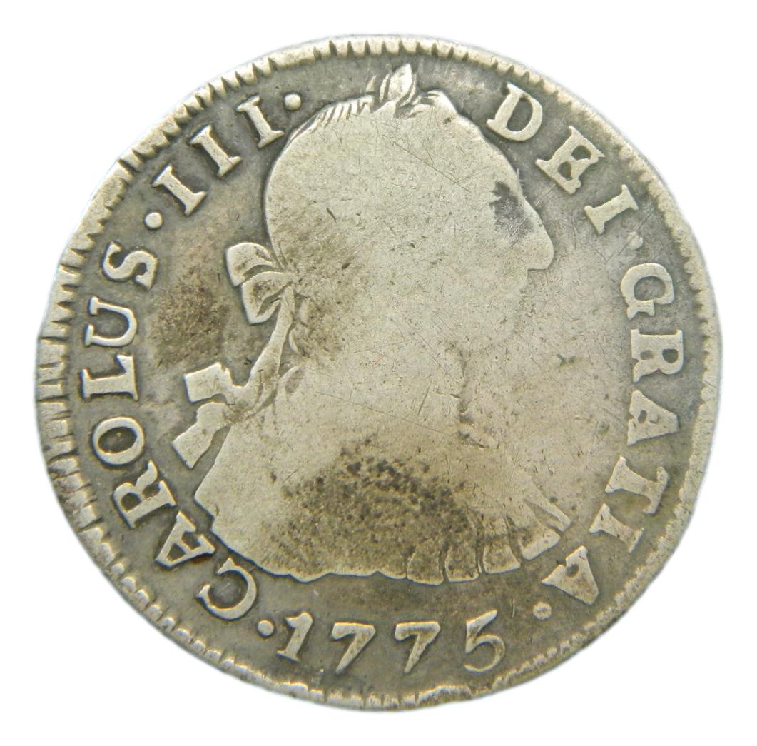 1775 JR - CARLOS III - 2 REALES - POTOSI