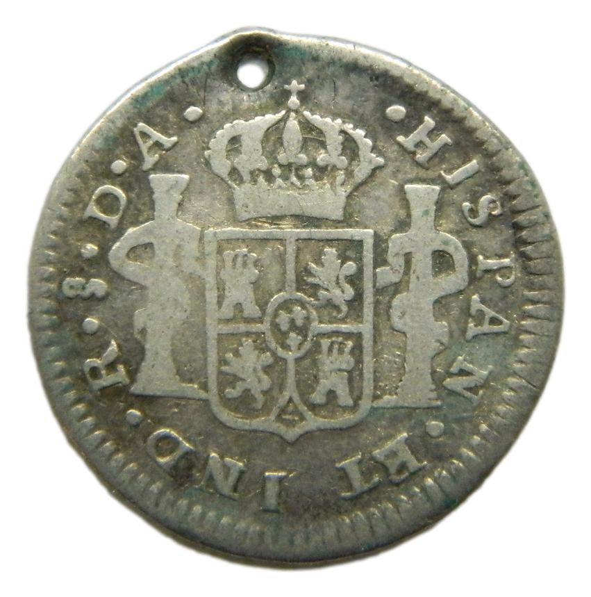 1799 DA - CARLOS IV - 1/2 REAL - SANTIAGO