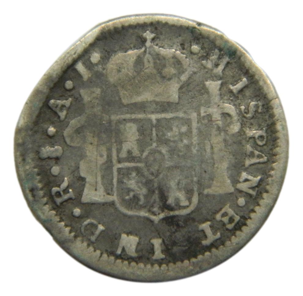 1800 AI - CARLOS IV - 1/2 REAL - SANTIAGO