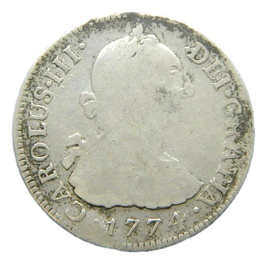 1774 MJ - CARLOS III - 2 REALES - LIMA