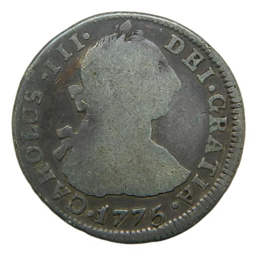 1775 JR - CARLOS III - 2 REALES - POTOSI