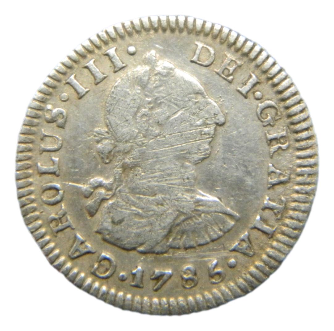 1785 FM - CARLOS III - 1/2 REAL - MEXICO - S8