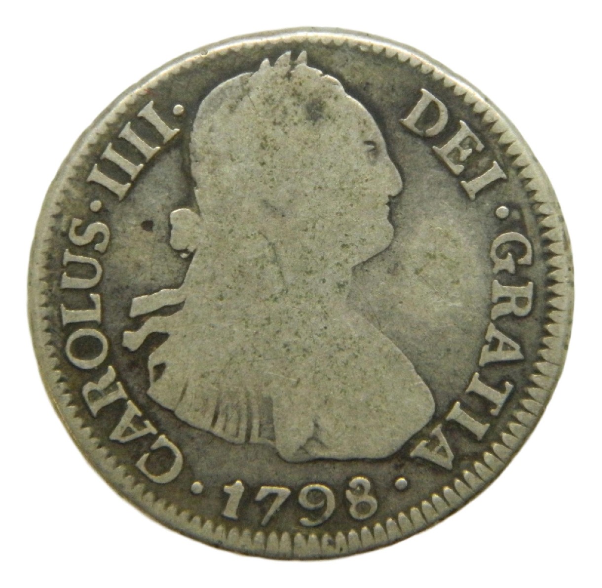 1798 PP - CARLOS IV - 2 REALES - POTOSI