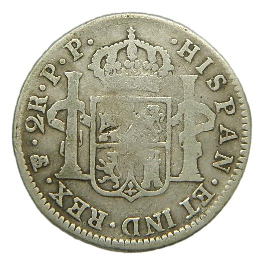 1796 PP - CARLOS IV - 2 REALES - POTOSI