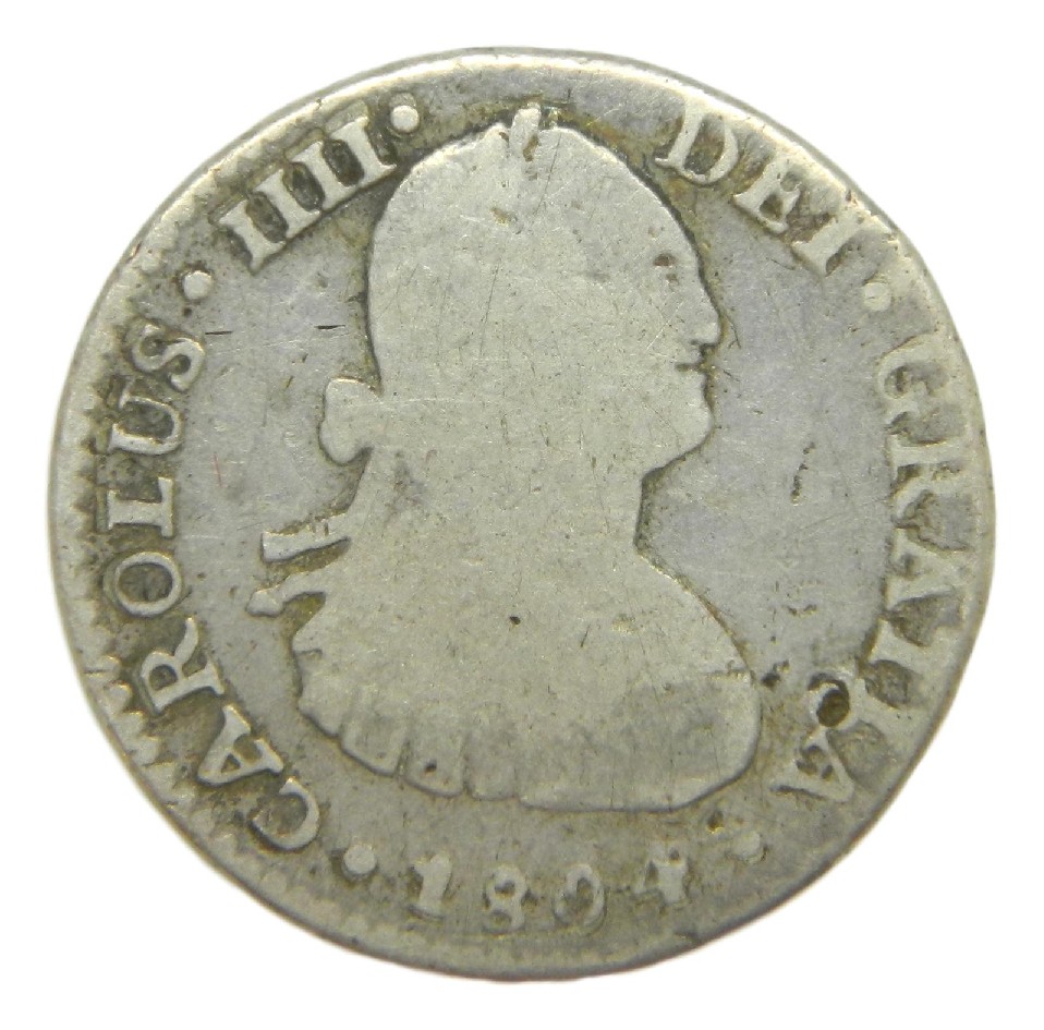 1804 TH - CARLOS IV - 1 REAL - MEXICO - PLATA