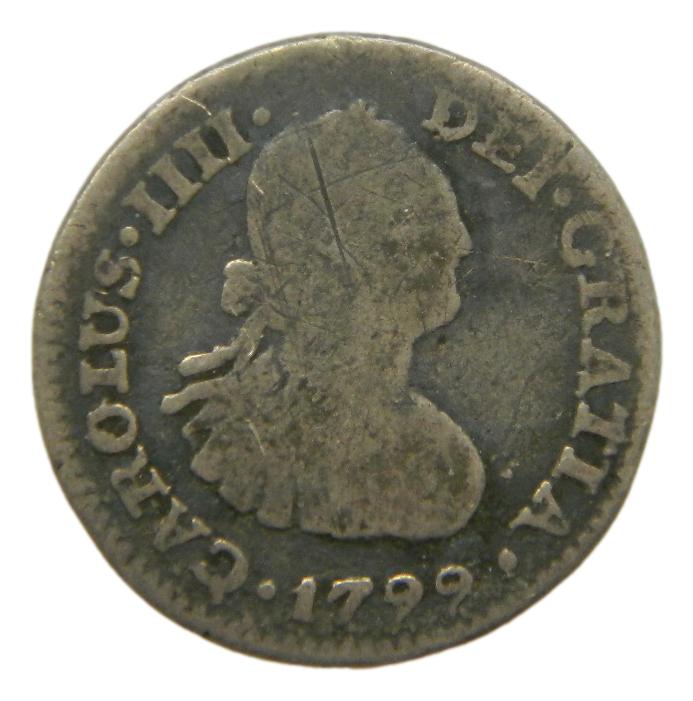 1799 - CARLOS IV - 1/2 REAL - MEXICO - FM 