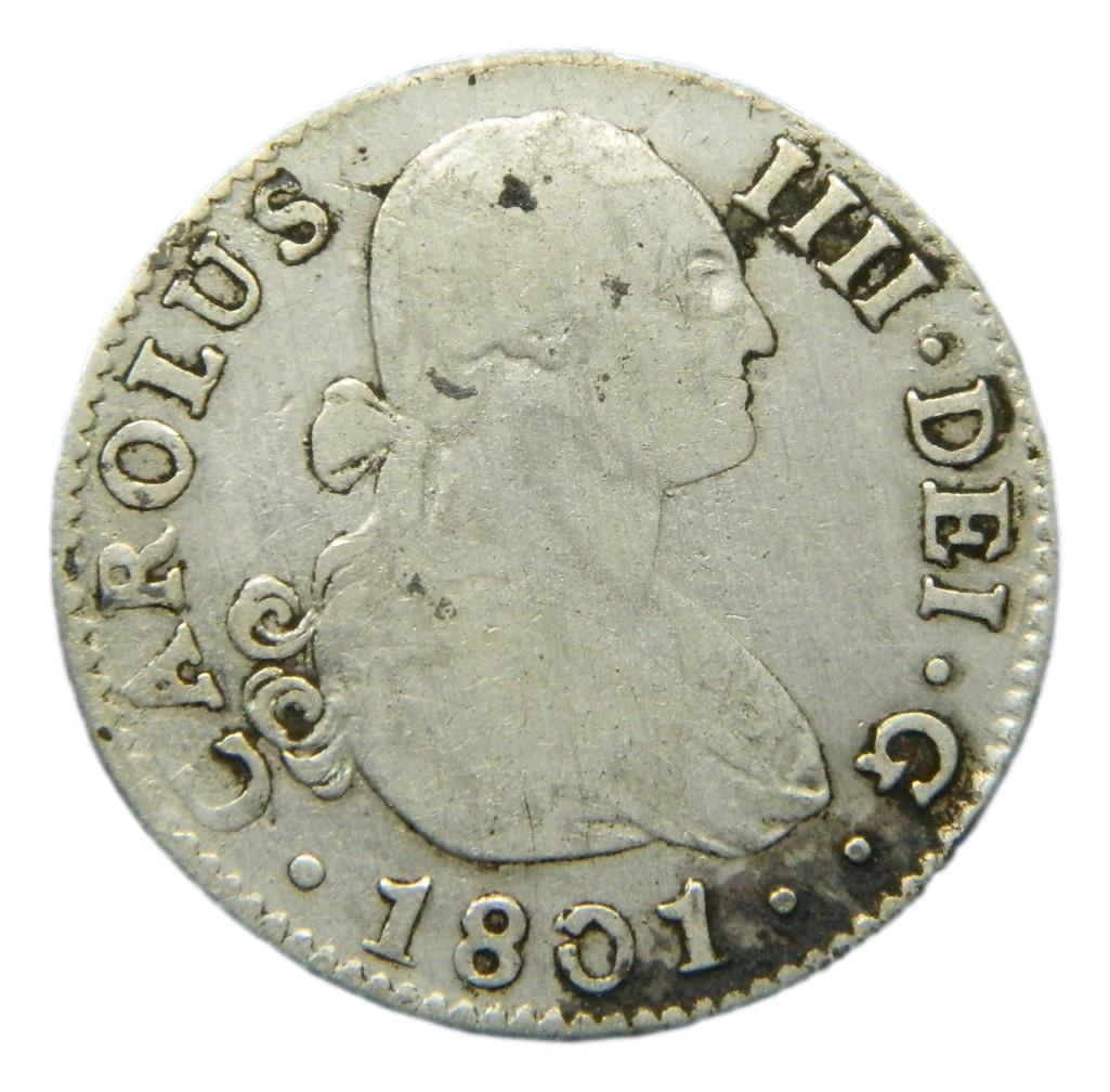 1801 - CARLOS IV - 2 REALES - SEVILLA - SN 