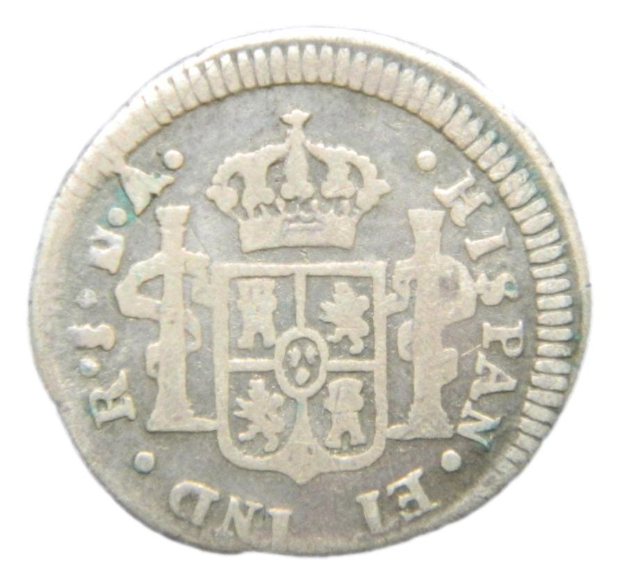 1789 DA - CARLOS IV - 1/2 REAL - SANTIAGO - S8