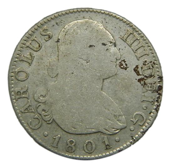 1801 FA - CARLOS IV - 2 REALES - MADRID