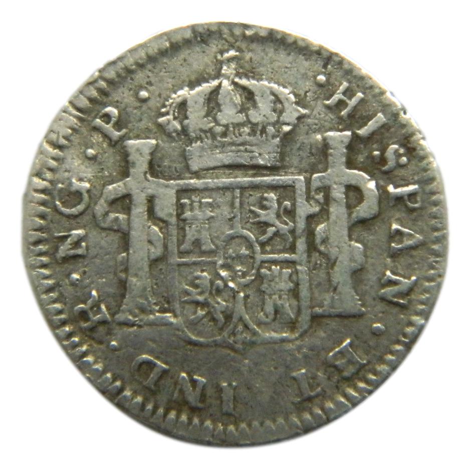 1782 P - CARLOS III - 1/2 REAL - GUATEMALA