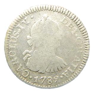 1789 NG - CARLOS IV - 1/2 REAL - GUATEMALA
