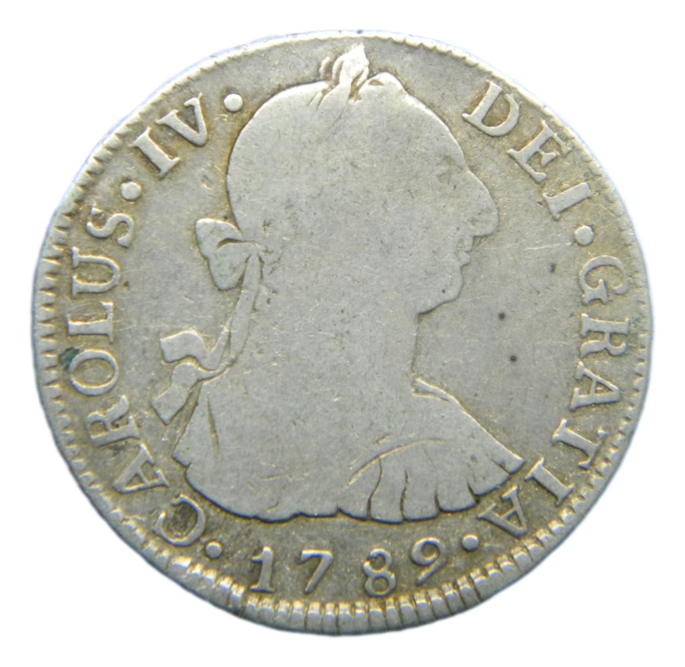 1789 M - CARLOS IV - 2 REALES - GUATEMALA - S8