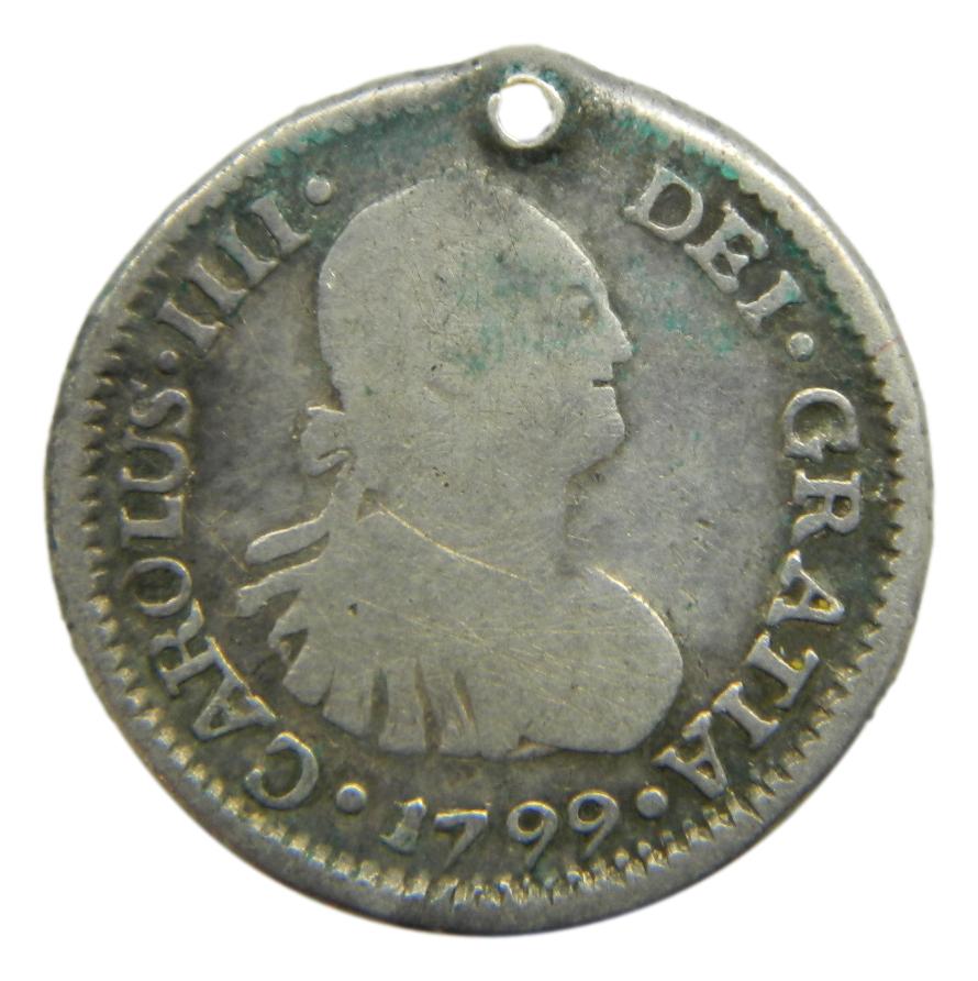 1799 DA - CARLOS IV - 1/2 REAL - SANTIAGO