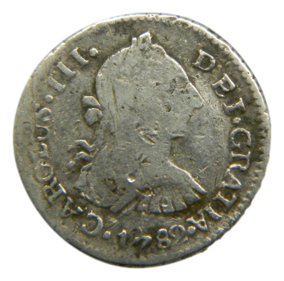 1782 P - CARLOS III - 1/2 REAL - GUATEMALA