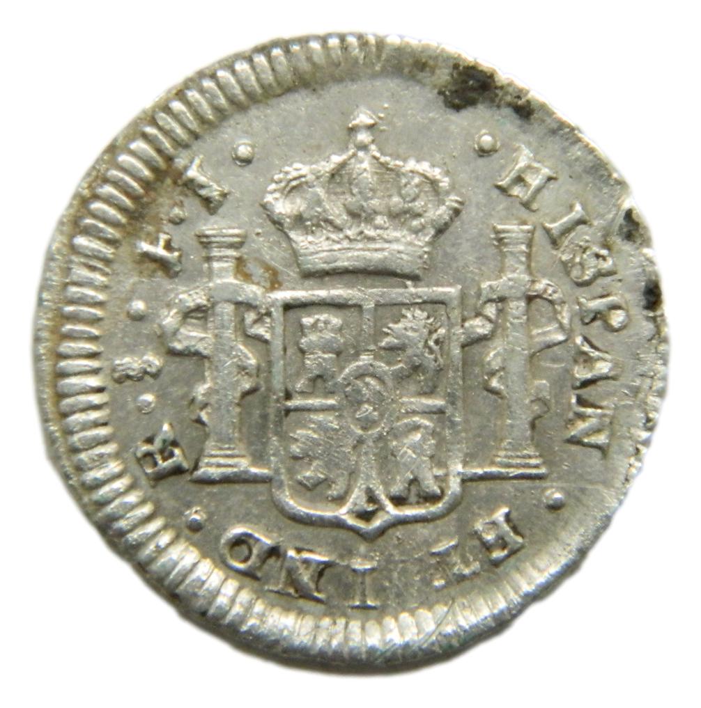 1807 FJ - CARLOS IV - 1/2 REAL - SANTIAGO