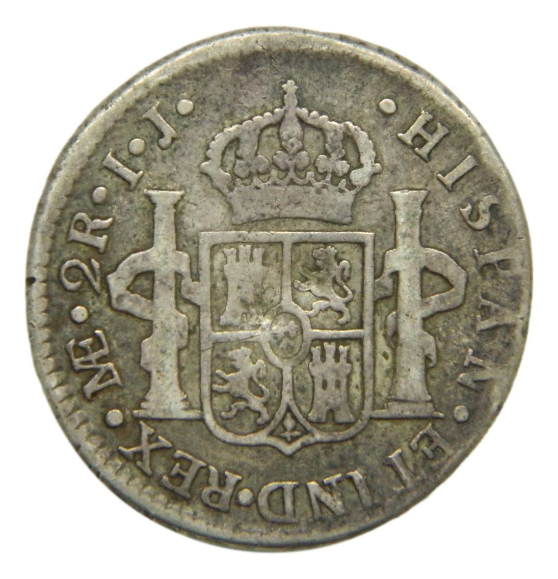 1801 IJ - CARLOS IV - 2 REALES - LIMA - PLATA 