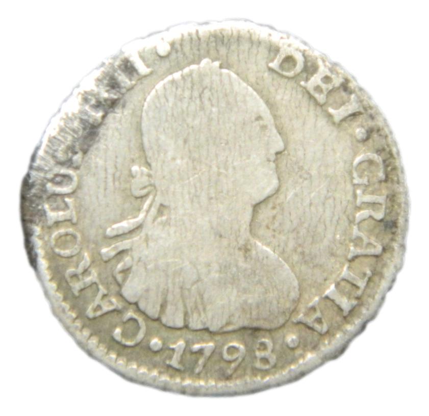 1798 DA - CARLOS IV - 1/2 REAL - SANTIAGO - S8