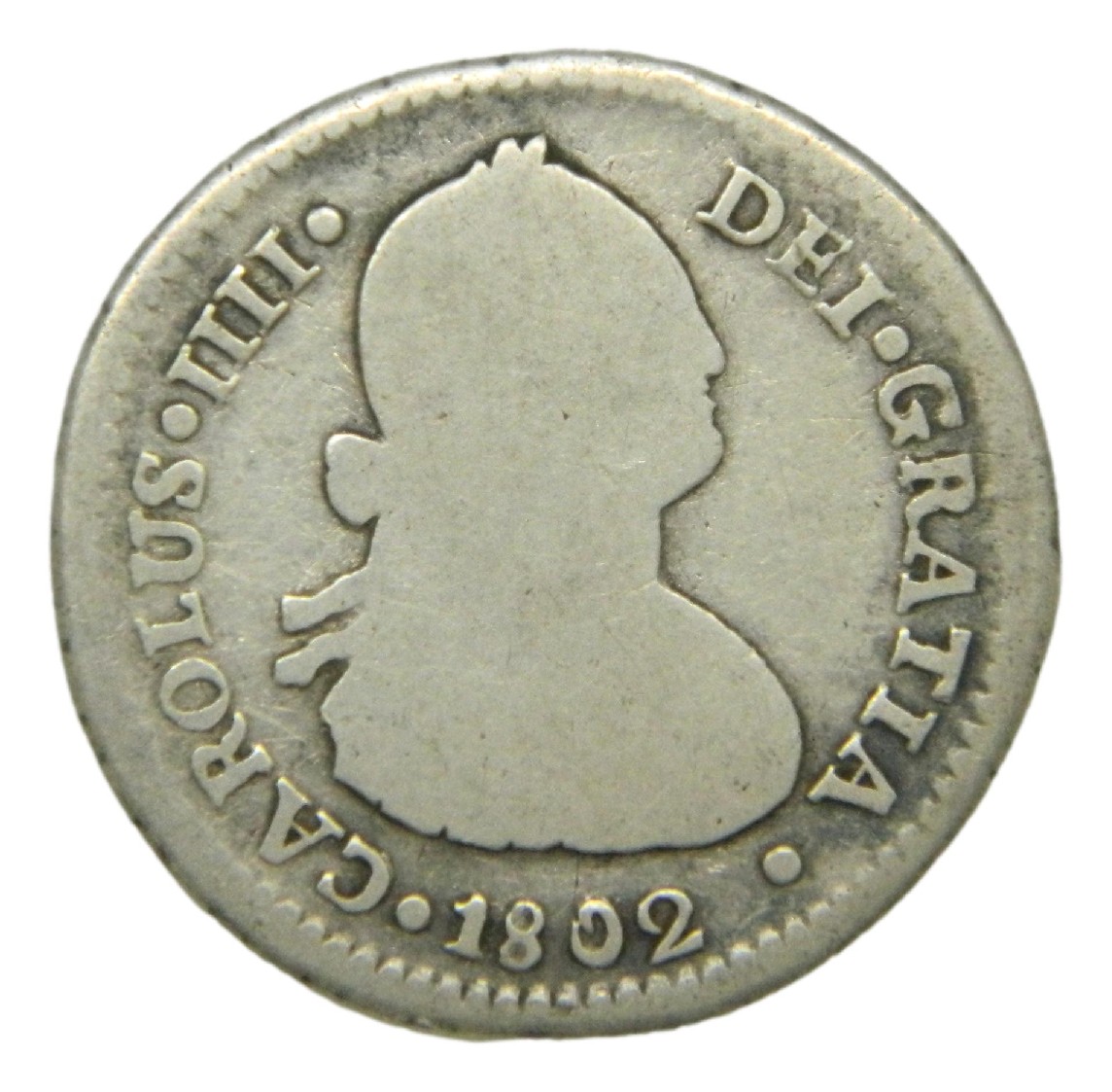 1802 JJ - CARLOS IV - 1 REAL - SANTIAGO