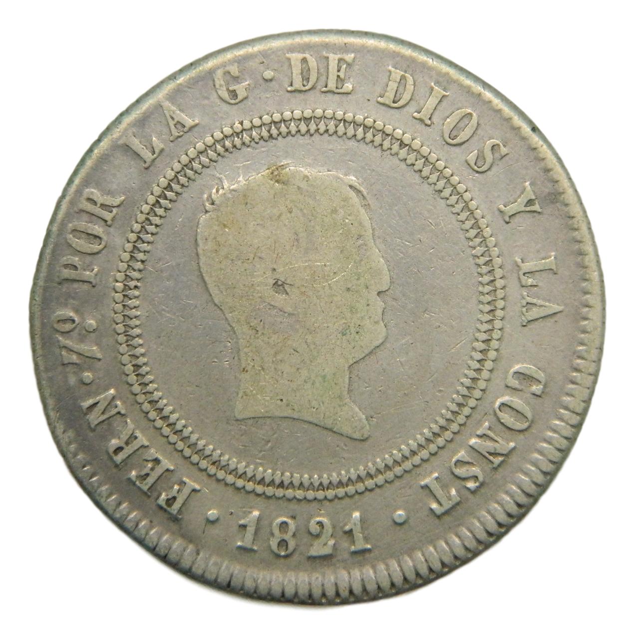 1821 - FERNANDO VII - 10 REALES - BILBAO