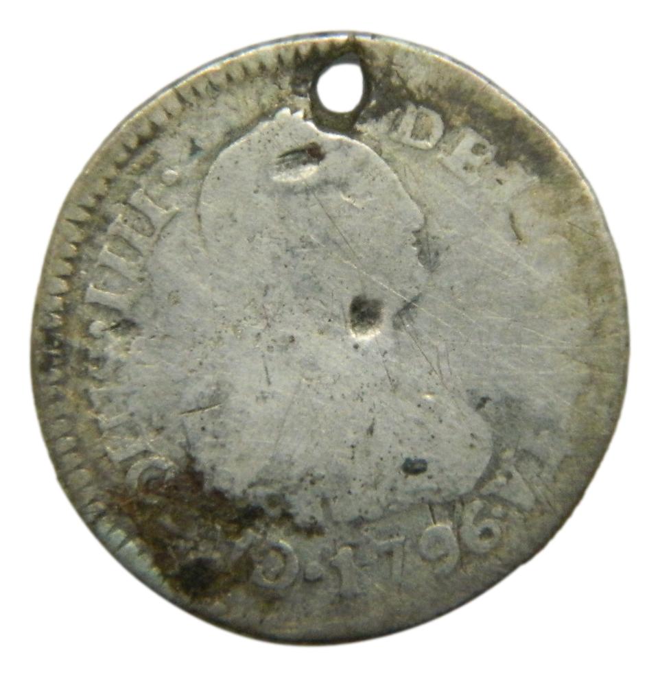 1796 M - CARLOS IV - 1/2 REAL - GUATEMALA