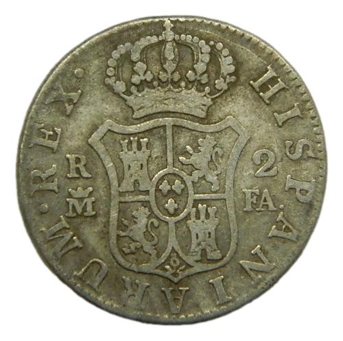 1803 FA - CARLOS IV - 2 REALES - MADRID