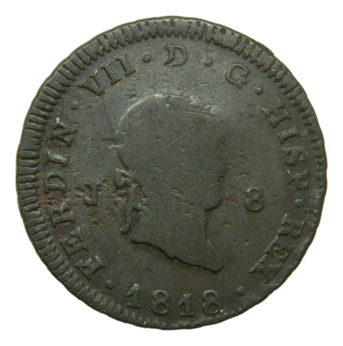 1818 - FERNANDO VII - 8 MARAVEDIS - JUBIA