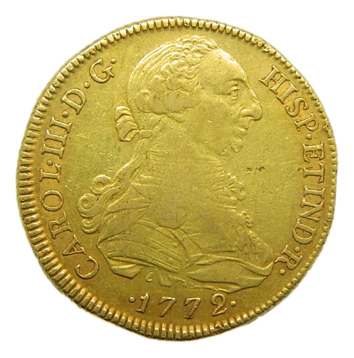 1772 JM - CARLOS III - 8 ESCUDOS - LIMA