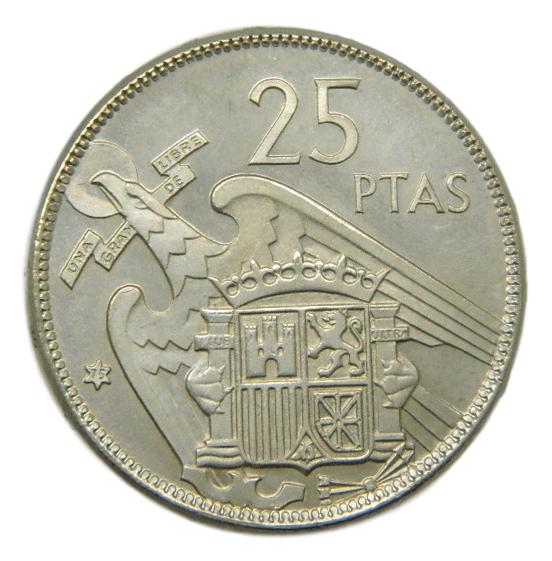 1957 *75 - FRANCO - 25 PESETAS - PROOF