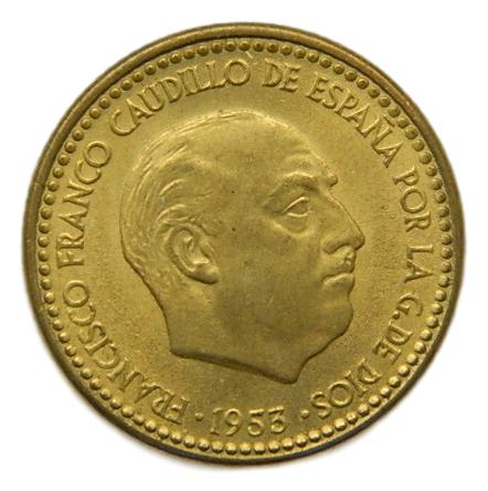 1953 *56 - FRANCO - 1 PESETA - SC-