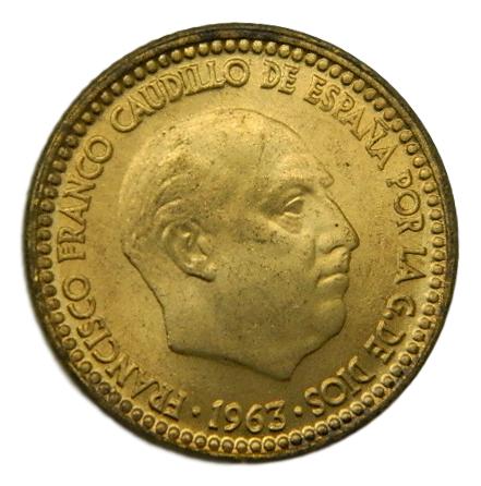 1963 *64 - FRANCO - 1 PESETA - UNC 