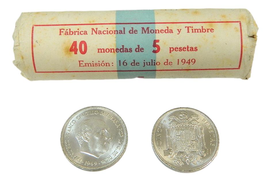 1949 *50 - FRANCO - 5 PESETAS - SC