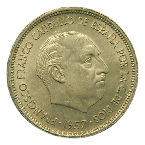 1957 *66 - FRANCO - 25 PESETAS - SC