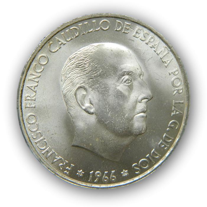 1966 *66 - FRANCO - 100 PESETAS - PLATA - SC-