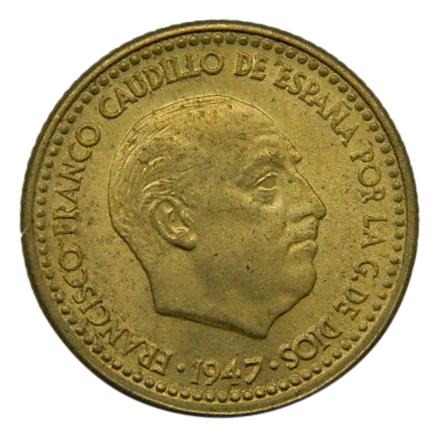 1947 *52 - ESPAÑA - 1 PESETA - FRANCO - ESTADO ESPAÑOL - SC