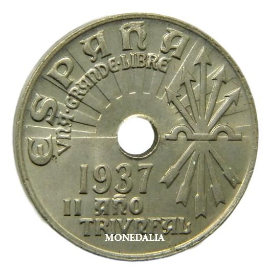 1937 - FRANCO - 25 CENTIMOS - BC