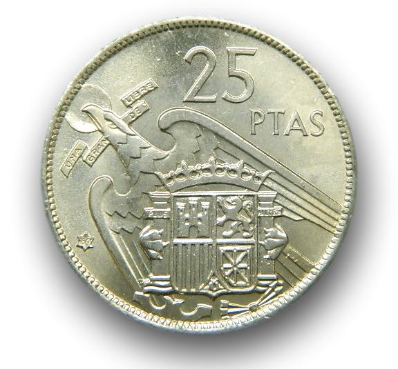 1957 *75 - FRANCO - 25 PESETAS - SC-