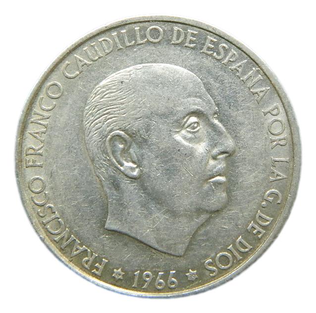 1966 *70 - FRANCO - 100 PESETAS - PLATA - MBC