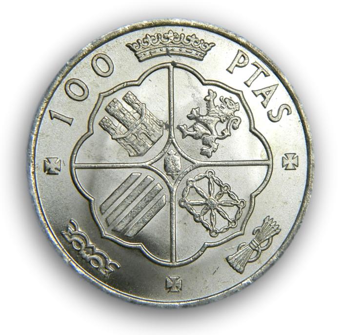 1966 *70 - FRANCO - 100 PESETAS - PLATA - SC