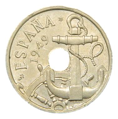 1949 *51 - ESPAÑA - 50 CENTIMOS - FLECHAS INVERTIDAS - EBC