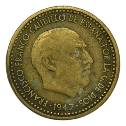 1947 *56 - FRANCO - 1 PESETA - BC-