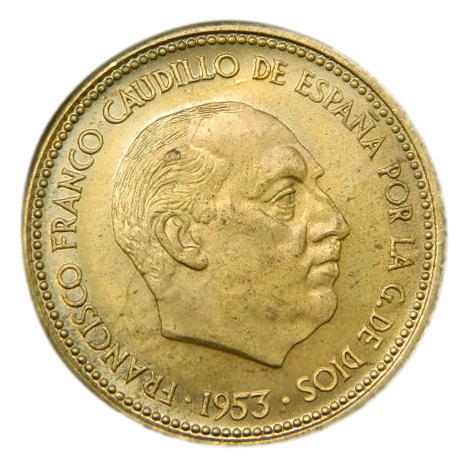 1953 *56 - FRANCO - 2,50 PESETAS - SC