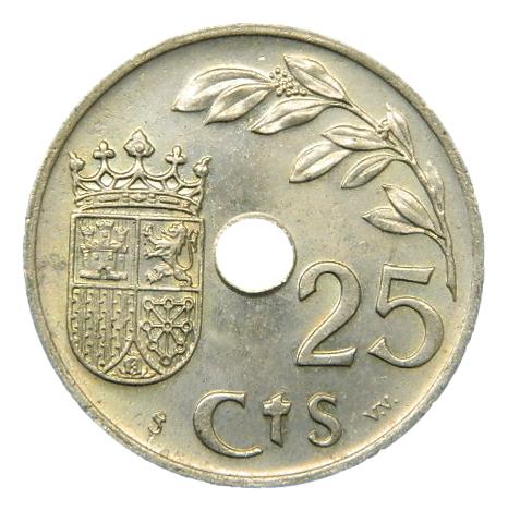 1937 - FRANCO - 25 CENTIMOS - SC