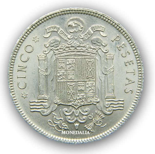 1949 *49 - FRANCO - 5 PESETAS - MBC