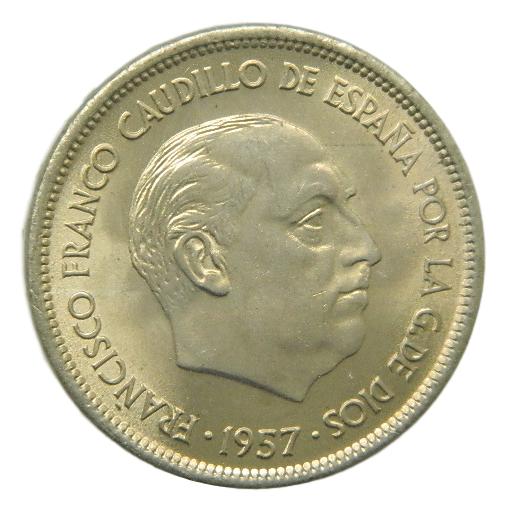 1957 *68 - FRANCO - 25 PESETAS - SC