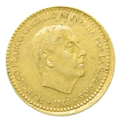 1966 *72 - FRANCO - 1 PESETA - DESPLAZADA