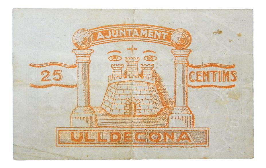 ULLDECONA - 25 CENTIMOS - 1937 - BILLETE