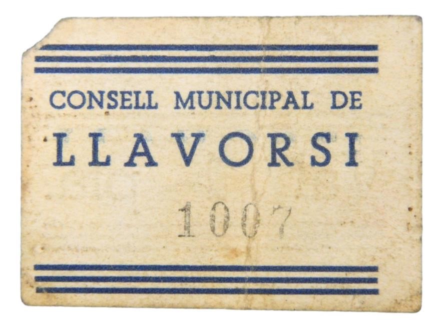 LLAVORSI - 1 PESETA - BILLETE