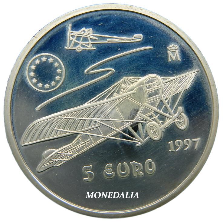 1997 - ESPAÑA - 5 EURO - NIEUPORT - 5 EUROS - PLATA 